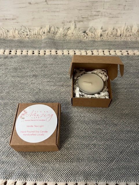 Vanilla Soy Tea Light – Handmade Mini Candle